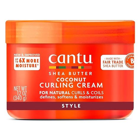 Cantu Coconut Curling Cream with Shea Butter for Natural Hair, 12 oz (Packaging May Vary) Cantu Coconut Curling Cream, Curling Cream, Curl Cream, Natural Curls, Shea Butter, Natural Hair, Beauty And Personal Care, Natural Hair Styles, Coconut