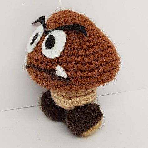 Freebie Friday: Goomba Super Mario Crochet Pattern • One's Creative Mind Goomba Crochet Pattern, Super Mario Crochet Patterns Free, Mario Crochet Pattern Free, Mario Crochet Pattern, Super Mario Crochet, Crochet Mario, Mario Crochet, Appreciation Ideas, Freebie Friday