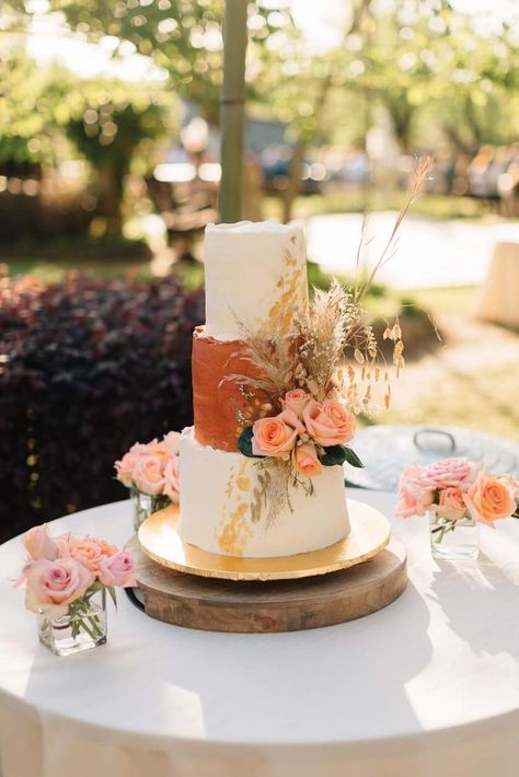 Terracotta Rough Neck 3 Tier Wedding Cake 
THIS IS ONE OF OUR FAVORITE CAKES!
Montgomery, LA 3 Tier Wedding Cake, 3 Tier Wedding Cakes, Wedding Table Designs, Rustic Cake, Boho Wedding Decorations, Wedding Cake Inspiration, Tiered Wedding Cake, Buttercream Cake, Cake Inspiration