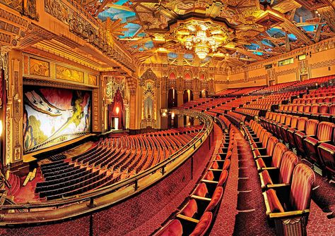 Tante Marianne: The Pantages Theatre, Toronto Theater Ceiling, Theater Aesthetic, Pantages Theatre, Art Deco Theater, Concert Venues, Historic Theater, Balcony View, Theatre Interior, Church Pictures