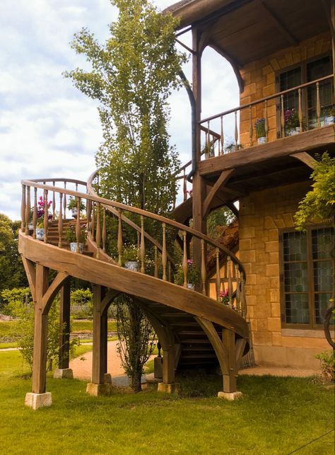 Cottagecore Stairs, Cottagecore Exterior, Granby Colorado, Rustic Stairs, Colorado House, Cottage Aesthetic, Exterior Stairs, Fairy Aesthetic, Earth Homes