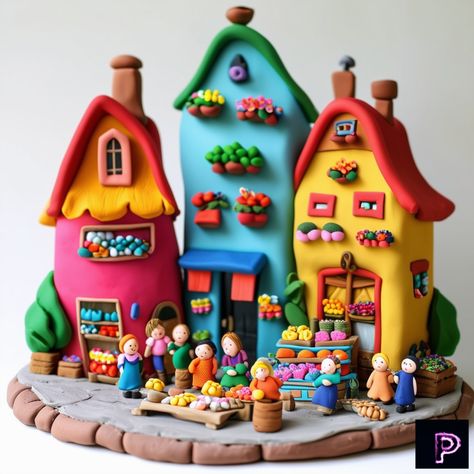 Step into a handcrafted world with this charming clay village. Bring your whimsical ideas to life with PicassoAI! 🏘️🎨   What can you create today?   #TextToImage #CraftClay #AIArt #PicassoAIArt #HandcraftedMagic Clay Village, Clay Miniatures, Diy Crafts For Gifts, Clay Crafts, Art Tattoo, Polymer Clay, Miniatures, Canning, Gifts