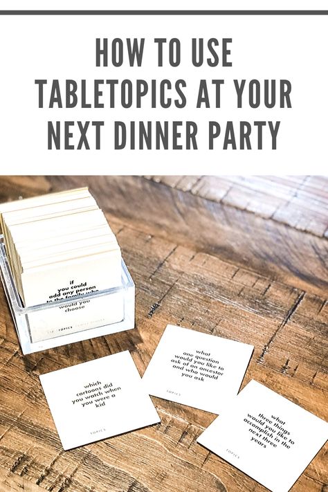 Questions To Ask At Dinner Families, Dinner Table Questions Families, Family Dinner Topics, Dinner Party Conversation Starters, Table Topics Questions, Dinner Party Questions, Dinner Conversation Starters For Kids, Couples Dinner Party, Table Topics