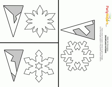 Here is a simple decorating idea for the holidays. Make these paper snowflakes to put on your walls or in your windows. Below are three sample snowflakes to try. I started with an 8.5″ x 11&#… Paper Snowflakes Easy, Snowflakes For Kids, Printable Snowflake Template, Paper Snowflake Designs, Paper Snowflake Template, 3d Paper Snowflakes, Diy Christmas Snowflakes, Paper Snowflake Patterns, Paper Snowflakes Diy