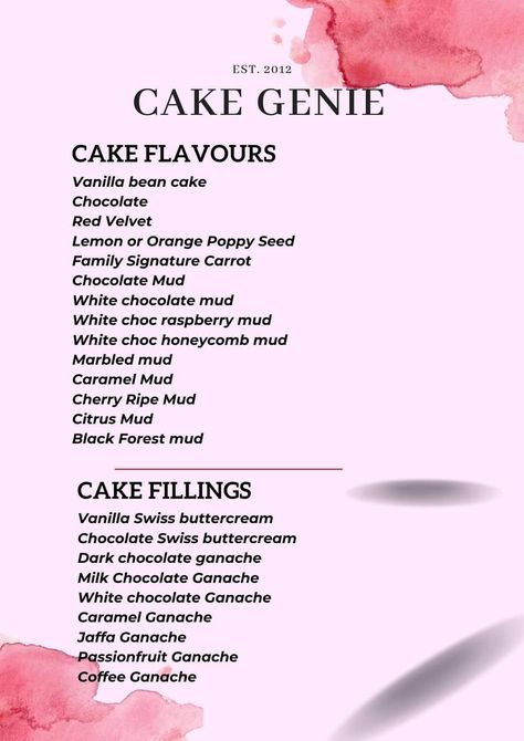 Best Cake Flavours, Cake Flavours, Cake Card, Unique Cakes, Cake Flavors, Muffins, Birthday Cake, Cake, Birthday