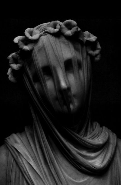 Veiled Lady, Statue Tattoo, Greek Statues, Roman Sculpture, Cemetery Art, Glitch Art, Portrait Sculpture, Dark Photography, Sculptures & Statues