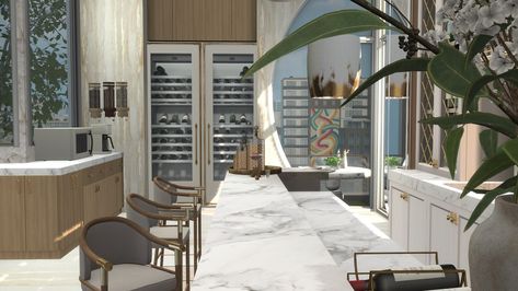 LUXE PENTHOUSE ♥ Modern and luxurious Penthouse in Ciudad Enamorada 💋💕 This has to be my favourite spot in this luxury kitchen ...♥ Lot size 20x20 Bedrooms 🛌 1 Bathrooms 🛀 2 N° of floors 2 - with Rooftop access ❤️👉 Huge thank you to all the amazing creators.. (credits in video description) #thesims #thesims4 #sims4cc #sims4builds #sims4family #ts4 #ts4cc #simstagrammer #simsarchitecture #simsinterior #sims4build #sims4 #sims4house #sims #sims_4_vibes #sccregam ...more pics to follow 👉Full H... Rooftop Access, Penthouse Modern, Luxurious Penthouse, Sims 4 Family, Sims 4 Build, Ts4 Cc, The Sims4, Luxury Kitchen, Penthouse