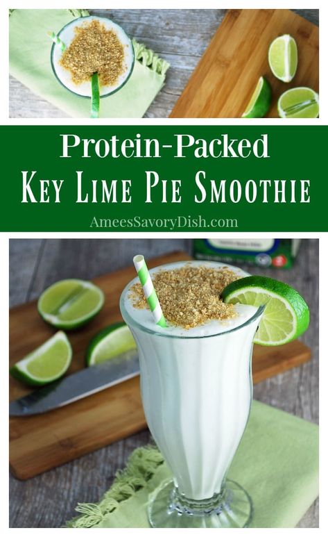 Key Lime Protein Shake, Mediterranean Drinks, Key Lime Pie Smoothie, Healthy Key Lime, Healthy Key Lime Pie, Healthy Shake, Shake Ideas, Blendtec Recipes, Protein Goals