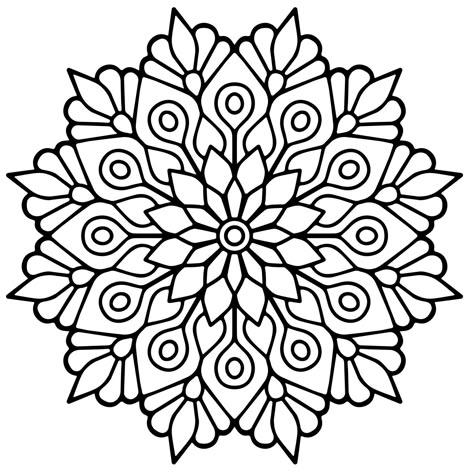 Mandala Stencils, Mandala Design Pattern, Vector Flowers, Mandala Design Art, Mandala Painting, Mandala Coloring Pages, Decorative Elements, Cute Coloring Pages, Pattern Vector