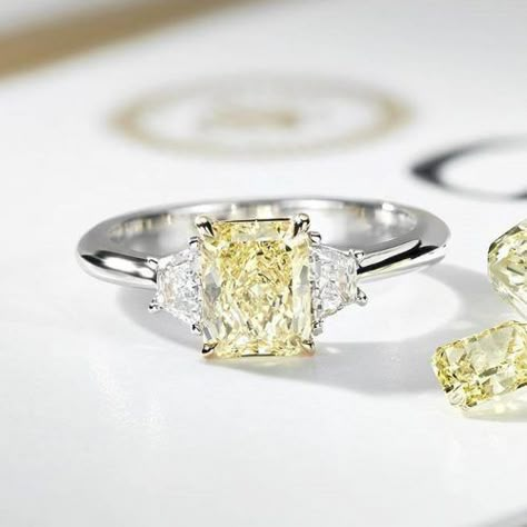 Yellow Diamond Engagement Rings For The Unforgettable Moment ★ Yellow Emerald Engagement Ring, Fancy Yellow Engagement Ring, Canary Diamond Ring, Yellow Diamond Engagement Rings, Yellow Stone Ring, Yellow Diamond Jewelry, Emerald Cut Engagement Rings, Yellow Diamond Ring, Yellow Diamonds Engagement