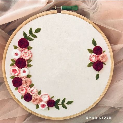 Diy Hand Embroidery Letters, Hand Embroidery Letters, Bordados Tambour, Diy Hand Embroidery, Silk Ribbon Embroidery Patterns, Embroidery Hoop Art Diy, Hand Embroidery Patterns Free, Embroidery Border, Simple Hand Embroidery Patterns