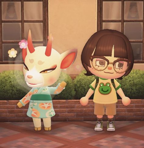 Cute Animal Crossing Avatar, Animal Crossing Character Ideas, Aesthetic Animal Crossing Characters, Acnh Avatar Ideas, Animal Crossing Avatar, Old Animal Crossing, Animal Crossing Character Customization, Animal Crossing Characters As Humans, Animal Crossing Avatar Ideas