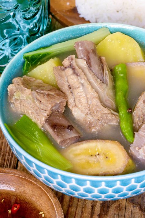 Nilagang Baboy - Foxy Folksy Nilaga Recipe, Pork Nilaga, Tender Pork Ribs, Filipino Soup, Roasted Pork Tenderloin Recipes, Foxy Folksy, Roasted Pork Tenderloins, Pork Soup, Pork Rib Recipes