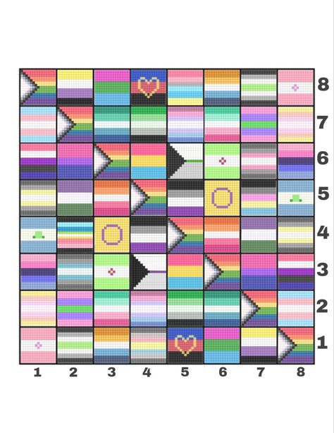 Pride Granny Square, Pride Flag Crochet, Pride Quilt, 2023 Crochet, Square Grid, Granny Square Blanket, Image Ideas, Easy Drawings Sketches, Crochet Granny Square