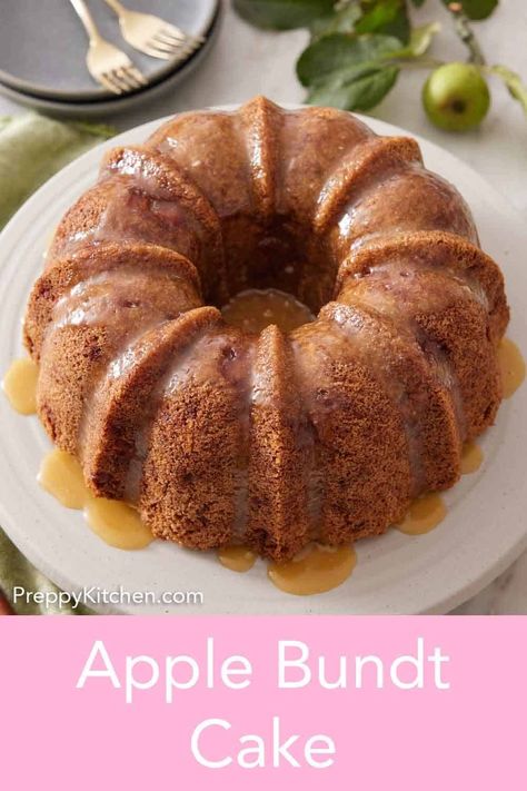 Enjoy the sweet tastes of autumn any time of year with this tender and beautiful Apple Bundt Cake with cinnamon, nutmeg, and walnuts. This is truly an all-season cake begging to be served for any occasion with fresh apples in every bite and a drippy and creamy glaze! Apple Spice Mini Bundt Cake, Small Batch Bundt Cake, 6 Inch Apple Cake, 8 Inch Bundt Cake Recipe, Six Inch Bundt Cake Recipes, Recipes For Mini Bundt Cake Maker, 3 Cup Bundt Cake Recipes, Apple Mini Bundt Cake Recipes, Small Bunt Pan Recipes