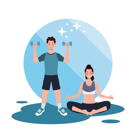 Couple Exercises Together, Couple Exercise, Partner Workouts, Picture Of A Person, Couples Yoga, Partner Workout, Couple Illustration, Fit Couples, Workout Aesthetic