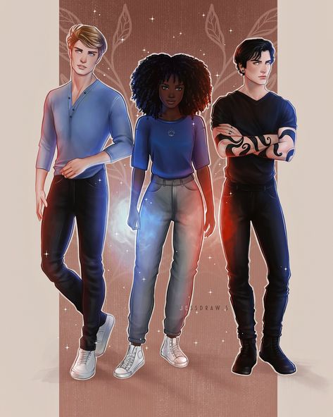 farah on Twitter: "‘cause we the big three commissioned from jessdraw.s… " Legendborn Book, Legendborn Fanart, Bree Matthews, Selwyn Kane, Legend Born, You Are My King, Interracial Art, Swirl Couples, Book Fan Art