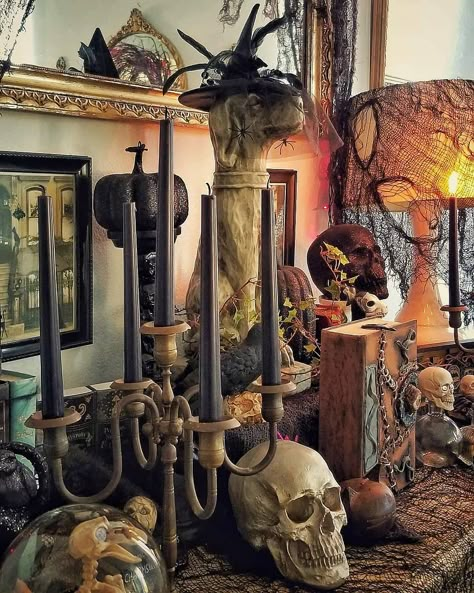 Halloween decor Witches Apothecary  Witch lair #halloweendecorideas #HALLOWEENDECOR #halloween #witch #holidaydecor #seasonaldecor #witcheslair #witcheshats #witchvibes #spooky Salem Halloween Decor, Witch Lair, Witch Gathering, Halloween Decor Diy Indoor, Witches Apothecary, Home Decor Photos, Easy Halloween Decor, Witch Decorations, Diy Halloween Witch