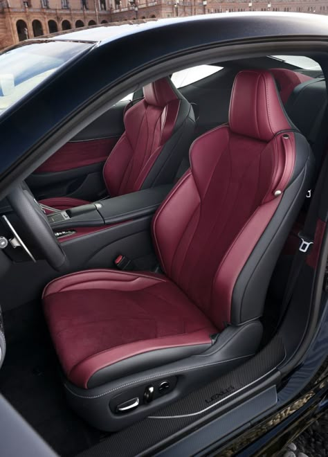 Lexus Lc 500 Interior, Car Seats Design, Lexus Lc500 Interior, Car Interior Design Ideas, Car Aesthetic Inside, Car Seat Cover Design, Inside Car Ideas, Car Interior Ideas, Car Seat Design