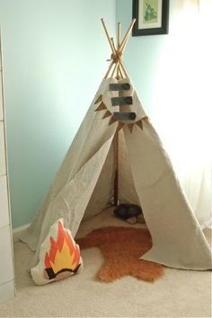 Peter Pan Bedroom, Kids Nook, Diy Tipi, Neverland Nursery, Peter Pan Nursery, Diy Teepee, Teepee Tent, Big Boy Room, Decoration Inspiration