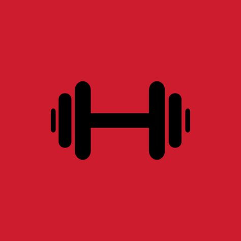 Gym Icon, Fitness Icon, Black Fitness, Red Icons:), App Icon Design, Red Background, App Icon, Icon Design, Ios