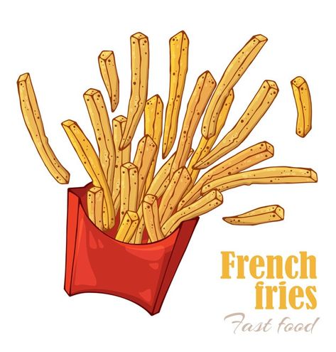 French Fries Illustration, Fries Illustration, Colorful Restaurant, Food Truck Menu, American Burgers, Breakfast Burger, Todays Menu, Restaurant Menu Template, Appetizer Menu