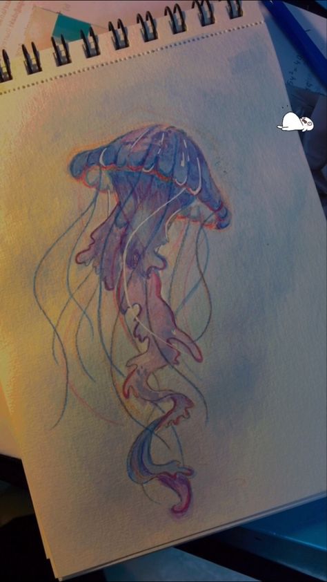 Jellyfish Drawing Easy, Jellyfish Drawing, Jellyfish Art, Year 9, My My, Art Diary, Arte Inspo, Arte Sketchbook, Cute Doodle Art