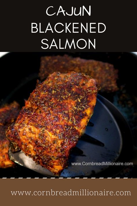 Cajun Blackened Salmon, Blackened Cod Recipes, Blackened Cajun Salmon, Take Out Recipes, Blackened Salmon Recipes, Cajun Salmon, Classic Southern Recipes, Blackened Salmon, Marinated Salmon