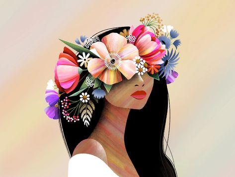 Flower Crown by Laura Moyer on Dribbble Flower Crown Illustration, Happy Birthday Animation, Birthday Animation, Crown Illustration, Animation Illustration, Color Palette Bright, Envelope Design, Learning Design, Illustrators On Instagram