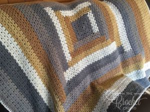 Crochet Log Cabin Quilt | The Crochet Crowd Granny Square Log Cabin Pattern, Crochet Log Cabin Afghan Pattern Free, Log Cabin Granny Square Crochet Blankets, Log Cabin Crochet Pattern, Log Cabin Crochet, Crochet Log Cabin, Cabin Crochet, Simple Quilts, The Crochet Crowd