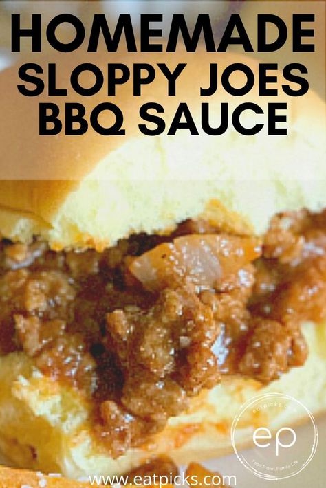 Homemade Sloppy Joes with bbq sauce are a classic treat to serve for an easy dinner. Ground beef with bbq sauce, ketchup & spices tastes great! #homemade #sloppyjoes #easyrecipe #dinner #bbqsauce #mealplanning #pantrymeals #beef #groundbeef Sloppy Janes, Burger Condiments, Dinner Schedule, Bbq Sloppy Joes, Hamburger Bbq, Easy Dinner Ground Beef, Best Sloppy Joe Recipe, Ground Beef Meatloaf, Homemade Sloppy Joe Sauce