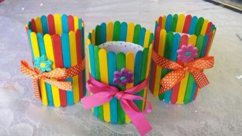 Popsicle Stick Crafts For Kids, Popsicle Crafts, Stick Art, Paper Roll Crafts, Popsicle Stick Crafts, Popsicle Stick, Crafts Hacks, Childrens Crafts, Popsicle Sticks