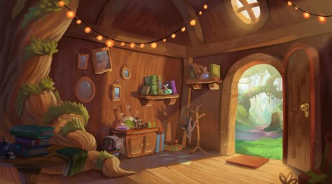 "Portais Mágicos" Background Painting on Behance Background Painting, House Cartoon, Illustration Animation, Anime Backgrounds Wallpapers, Fantasy Setting, Cartoon Background, Landscape Illustration, Digital Art Illustration, Animation Background