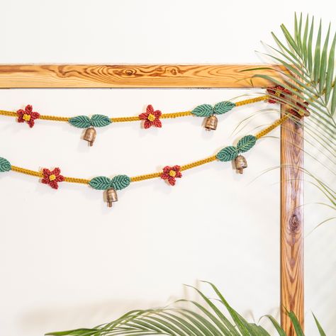 Festive Decor, Handcrafted Torans, Diwali Decor, Home Decor Macrame Diwali Decor, Macrame Toran Designs, Diwali Toran, Macrame Toran, Macrame Style, Diwali Decor, Social Enterprise, Macrame Ideas, Macrame Decor