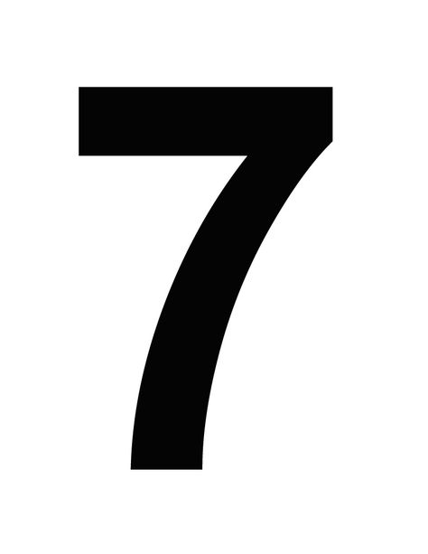 Number 7 Symbolism, 7 Number Design Art, The Number 7, 77 Number, Seven Number, 7 Number Logo, Number 7, Black Numbers, Logo Number