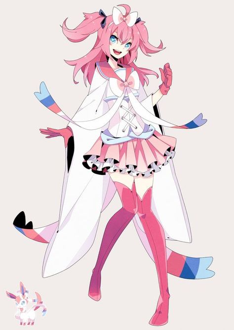 Human Sylveon Sylveon Cosplay, Cosplay Pokemon, Pokemon Human Form, Gijinka Pokemon, Pokemon People, Pokemon Gijinka, Pokemon Eeveelutions, Images Kawaii, Cute Pokemon Pictures