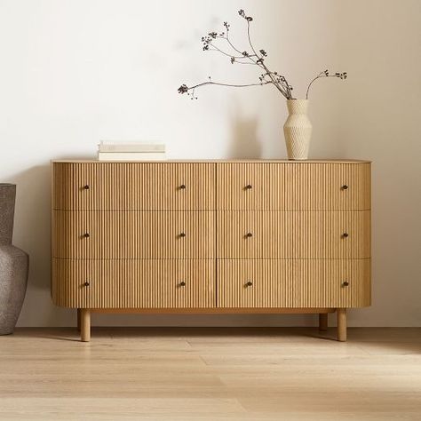 Ellington | West Elm Japandi Bedroom, Contemporary Dresser, Modern Bedroom Furniture, Wood Dresser, Modern Dresser, Bedroom Dressers, 6 Drawer Dresser, Dressers And Chests, Key Details