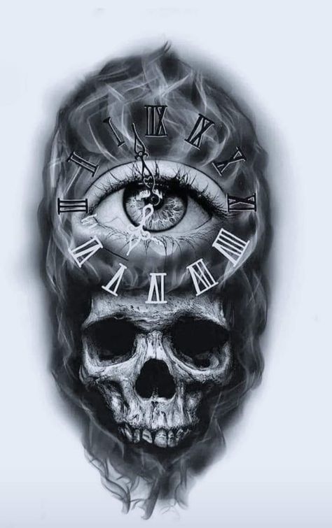 Classic Style Tattoo, Time Piece Tattoo, Pirate Skull Tattoos, Skull Art Tattoo, Black Tattoo Cover Up, Tattoo Lettering Design, Skull Sketch, Lion Head Tattoos, Clock Tattoo Design