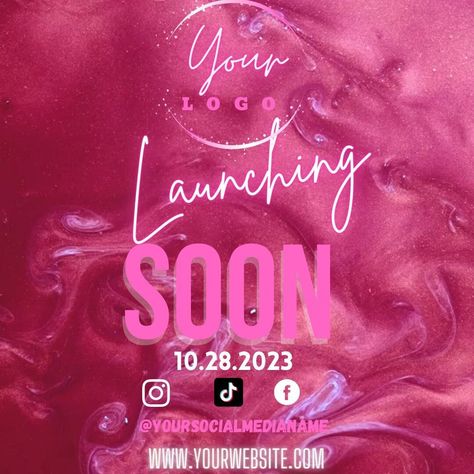 Coming Soon Pink Logo, Business Launching Announcement, Big Announcement Business, Launching Soon Instagram Post Ideas, Rebranding Announcement Design, Coming Soon Business Announcement, Business Launch Announcement, New Business Announcement, Ohuhu Art