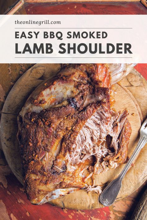 Smoked Lamb Shoulder, Grilled Lamb Recipes, Grilled Leg Of Lamb, Smoked Lamb, Bbq Lamb, Bbq Wood, Meat Preparation, Lamb Ribs, Bbq Pizza