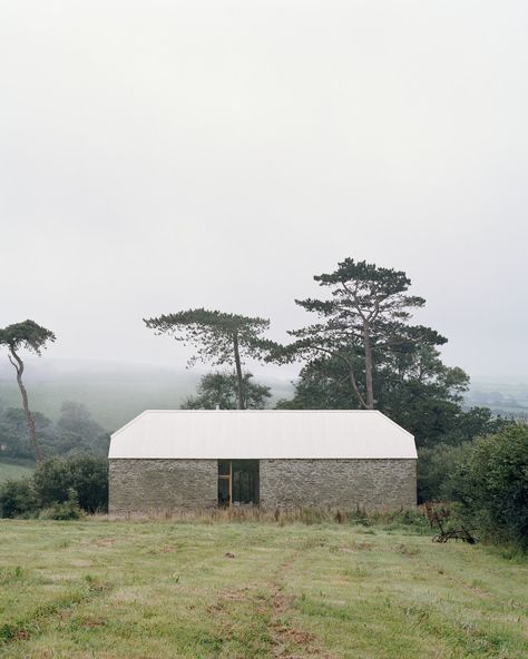 Before & After: A Country Home Blossoms in the Ruins of an Old Stone Barn - Dwell Type Architects, Rory Gardiner, Agricultural Buildings, Building Stone, Stone Columns, Stone Barns, Roof Trusses, Hip Roof, Aluminum Roof