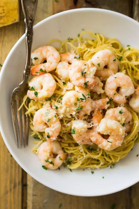 Skinnytaste Shrimp Scampi, Low Fat Shrimp Scampi, Low Cal Shrimp Scampi, Skinnytaste Shrimp Recipes, Ww Shrimp Scampi, Weight Watchers Shrimp Scampi, Low Calorie Shrimp Scampi, Low Calorie Shrimp Meals, Low Calorie Shrimp Pasta