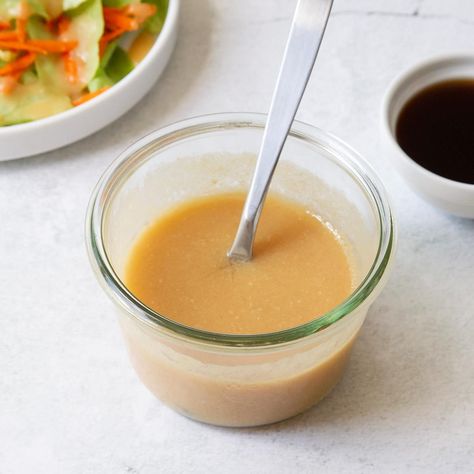 Miso Dressing Japanese Miso Salad Dressing, Antinflammatory Recipes, Miso Dressing Recipe, Miso Salad, Miso Salad Dressing, Asian Sauces, Beras Ketan, Steak Dishes, Salad Dressing Recipe