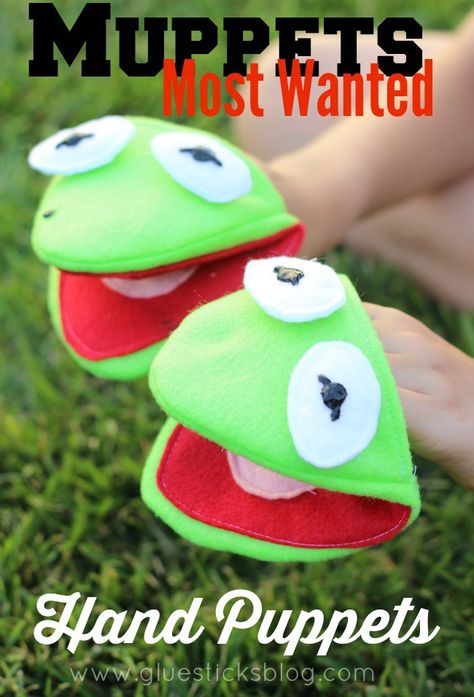 Kermit The Frog Puppet, Frog Puppet, Muppets Most Wanted, Felt Puppets, Puppets For Kids, Puppets Diy, Fun Characters, Felt Finger Puppets, Sock Puppets