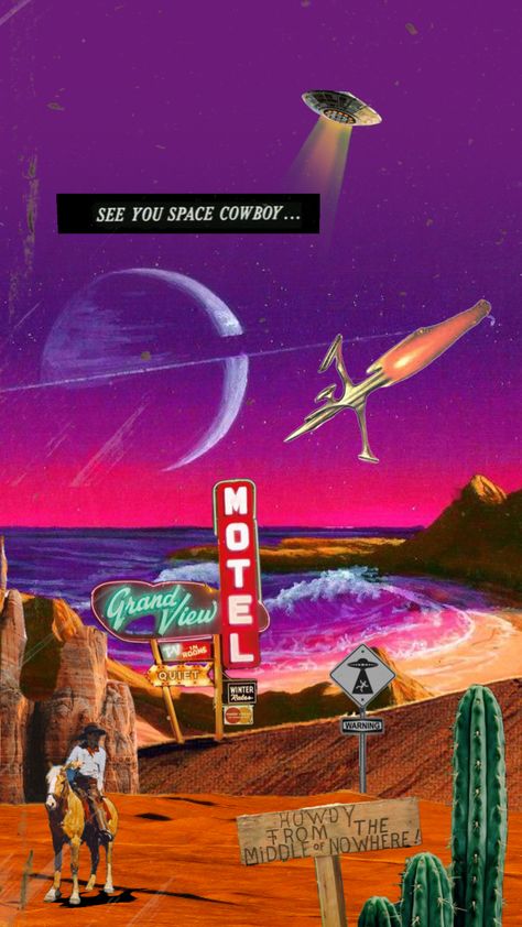 🪐See you space cowboy… #spacecowboy #space #cowboy #vintage #aesthetic #vibes #ufo Cowboys And Aliens Party, Space Cowboy Aesthetic, Cowboys And Aliens, Cowboys & Aliens, Alien Party, See You Space Cowboy, Cowboy Vintage, Cowboy Aesthetic, Alien Aesthetic