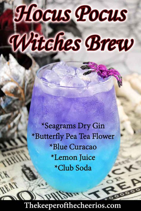 Fruity Mixed Drinks, Witch Brew, Halloween Party Drinks, Halloween Drinks Alcohol, Hocus Pocus Witches, Fun Drinks Alcohol, Recipes Drinks, Cocktail Drinks Alcoholic, Halloween Food Treats