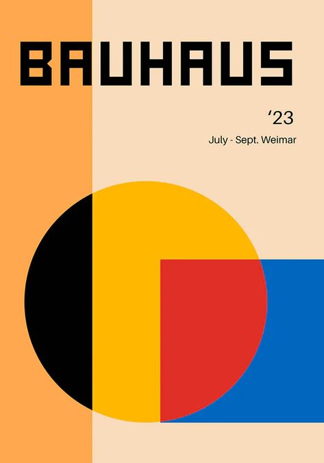 Bauhaus posters & prints | Bauhaus exhibition posters | bauhaus art prints Bauhaus Illustration, Bauhaus Design Poster, Bauhaus Shapes, Bauhaus Poster Design, Bauhaus Posters, Bauhaus Colors, Bauhaus School, Typographic Posters, Pen Ideas