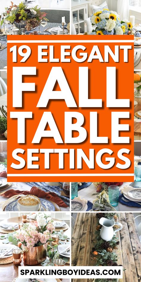 Fall table settings can create a warm and inviting atmosphere. Explore cozy fall tablescapes and rustic fall table decor that will delight your guests. From harvest table decor to pumpkin centerpieces, find inspiration for your fall dining table decor. Incorporate autumn table decor with leaf-themed accents and elegant autumn touches. Perfect for Thanksgiving tablescapes or a fall dinner party, these autumn tablescapes will make your celebration memorable with farmhouse fall table elements. Harvest Party Tablescape, Fall Farmhouse Table Setting, Basket On Dining Table Decor, Harvest Table Setting Ideas, Table Decorations For Fall Party, Fall Themed Party Table Decor, Farm To Table Decorating Ideas, Fall Banquet Table Decorations Simple, Table Setting For Fall