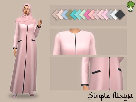 The Sims Resource - Simple Abaya #4 Sims 4 Niqab Cc, Sims 4 Abaya Cc, Sims 4 Modest Clothes Cc, Hijabi Sims 4 Cc, Sims 4 Hijab Cc, Sims Outfits, Simple Abaya, Cc Sims4, Sims Clothes