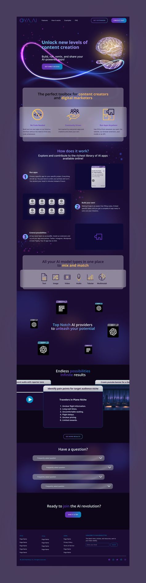 Landing page for an AI multi-tool platform. UX UI design, design interface, parallax effect, glass morphism effect, high-tech Glass Morphism Website, Glass Morphism Ui, Morphism Design, Glass Morphism, Parallax Effect, Tech Website, Figma Design, Website Design Inspiration Layout, Wallpaper Abstract